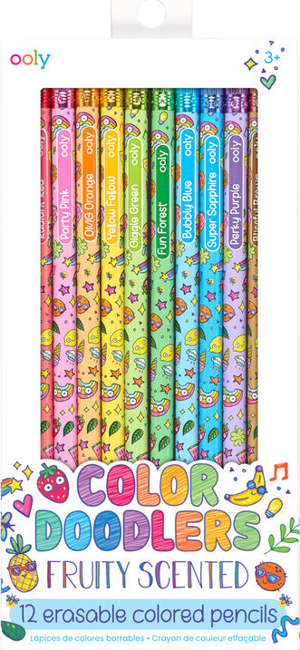Color Doodlers Fruity Scented Erasable Color Pencils