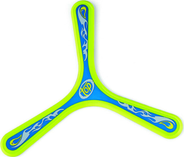 Colorful Super Boomerang with soft grip handle for easy throwing and catching outdoor play