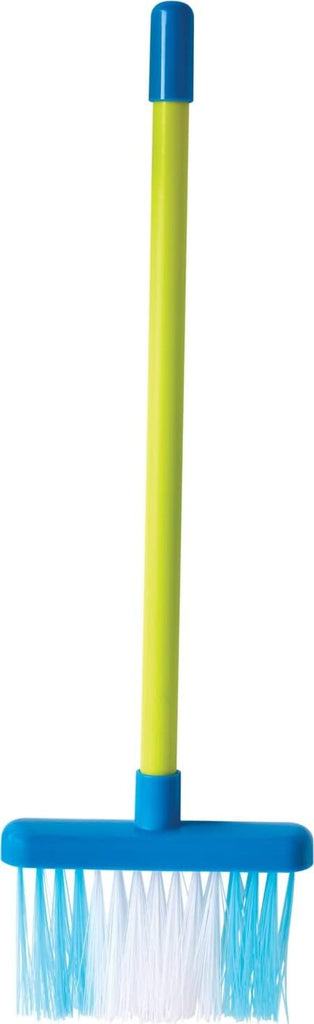 Cleaning Essentials Playset by KidOozie with 9-piece set including broom, mop, duster, dustpan and cleaning supplies for ages 2 and up