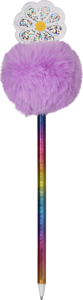 Sparkly daisy pen with glittering flower design and shimmering accents for beautiful writing