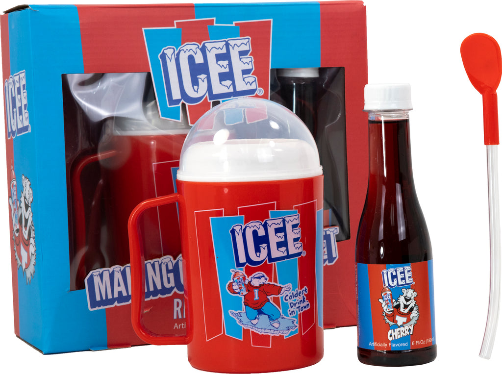 Icee Making Cup and Syrup Set by iScream for making frozen slush drinks at home