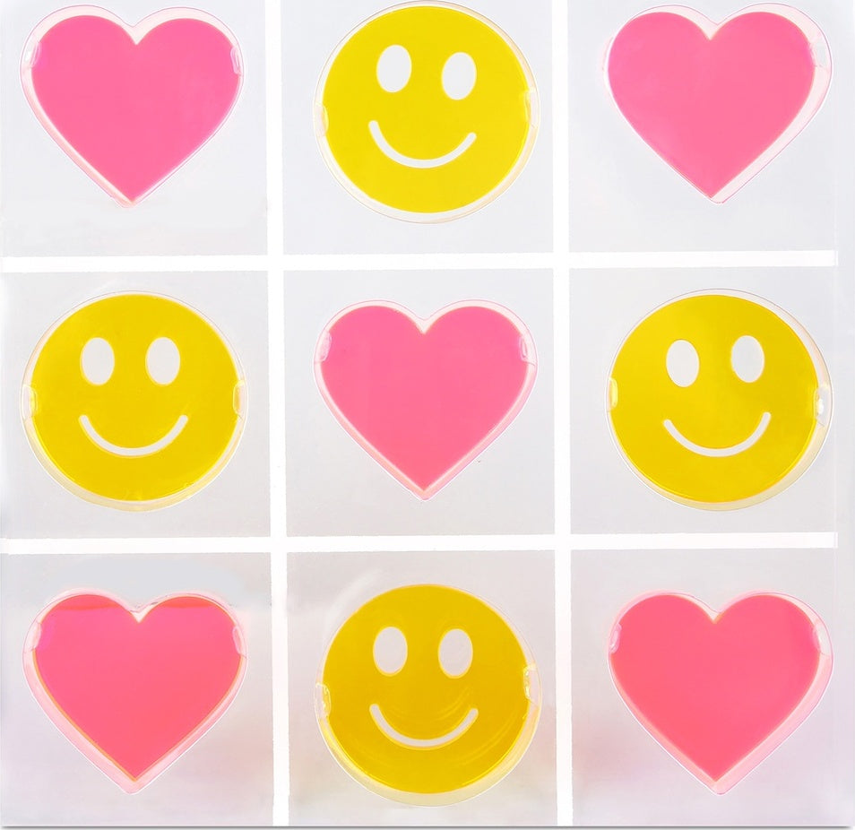 Happy Lucite Tic Tac Toe game with clear acrylic board for stylish gameplay