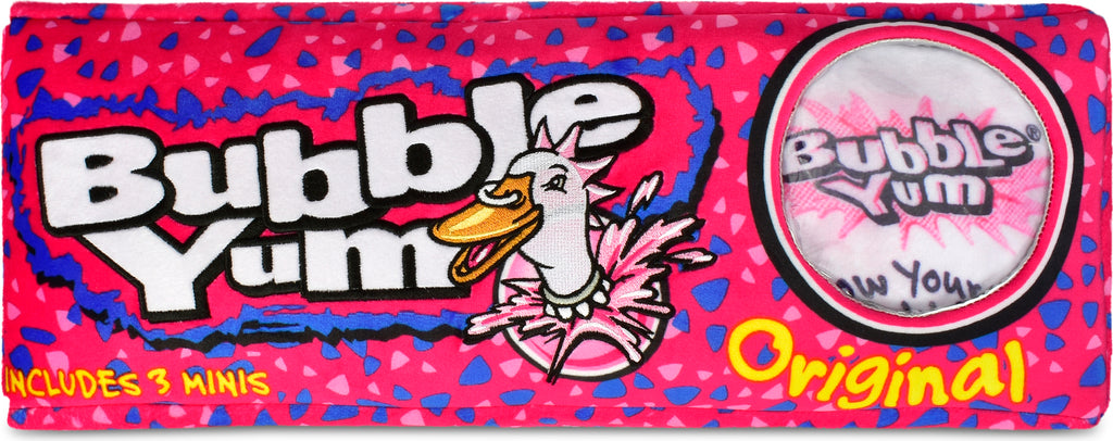 Bubble Yum Packaging Plush toy replica of classic bubble gum package