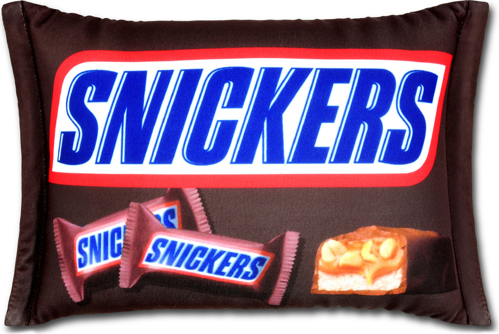 Snickers Candy Microbead Plush toy replica of classic chocolate bar for soft comfort