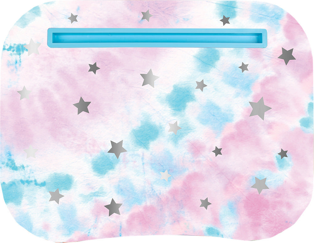 Lap Desk with silver star design for comfortable portable workspace