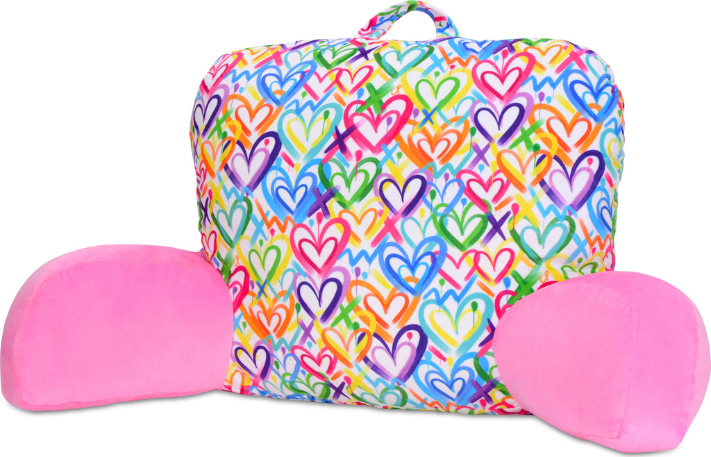 Corey Paige Hearts Lounge Pillow with heart pattern design for comfortable room decor