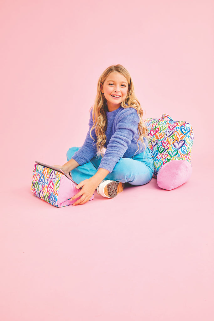 Corey Paige Hearts Lounge Pillow with heart pattern design for comfortable room decor