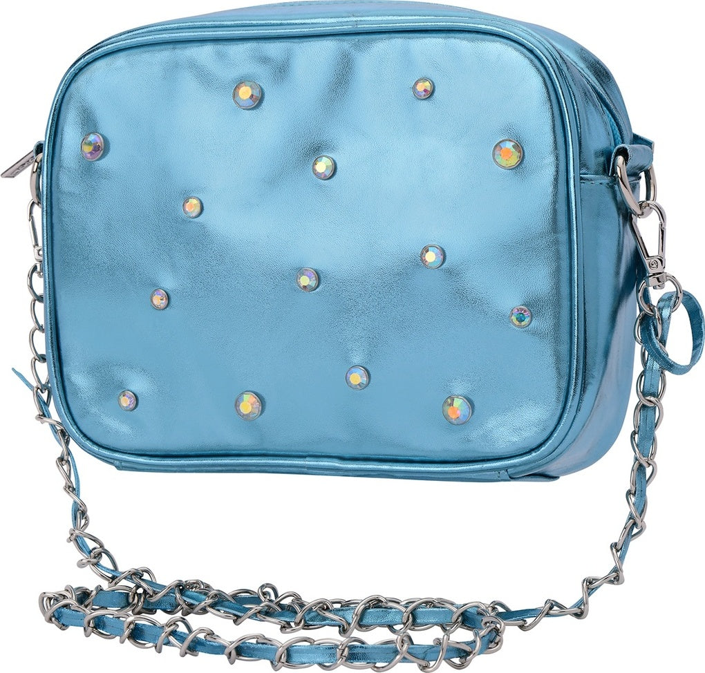Blue Candy Gem Crossbody Bag