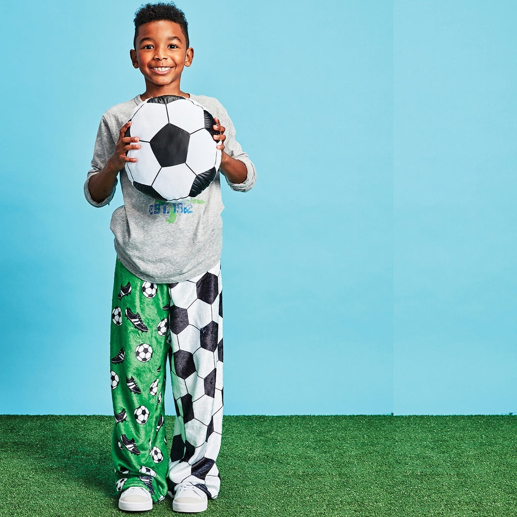 Goal Getter Plush Pants with motivational design and comfortable plush fabric