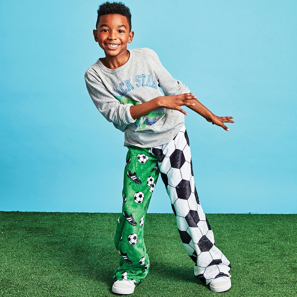 Goal Getter Plush Pants with motivational design and comfortable plush fabric