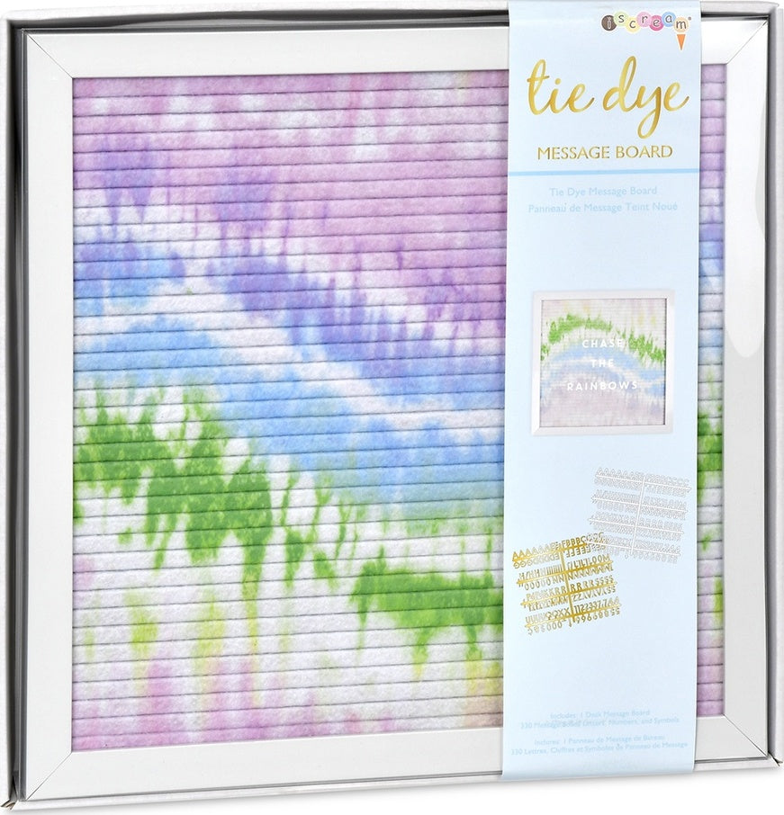 Tie Dye Message Board with colorful tie-dye pattern for room organization