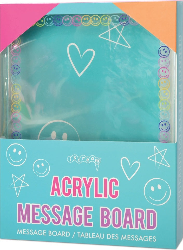 You Make Me Smile Acrylic Message Board with clear design for inspirational room decor