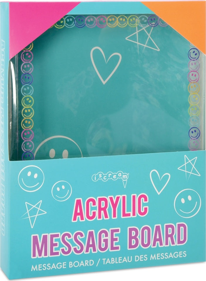 You Make Me Smile Acrylic Message Board with clear design for inspirational room decor