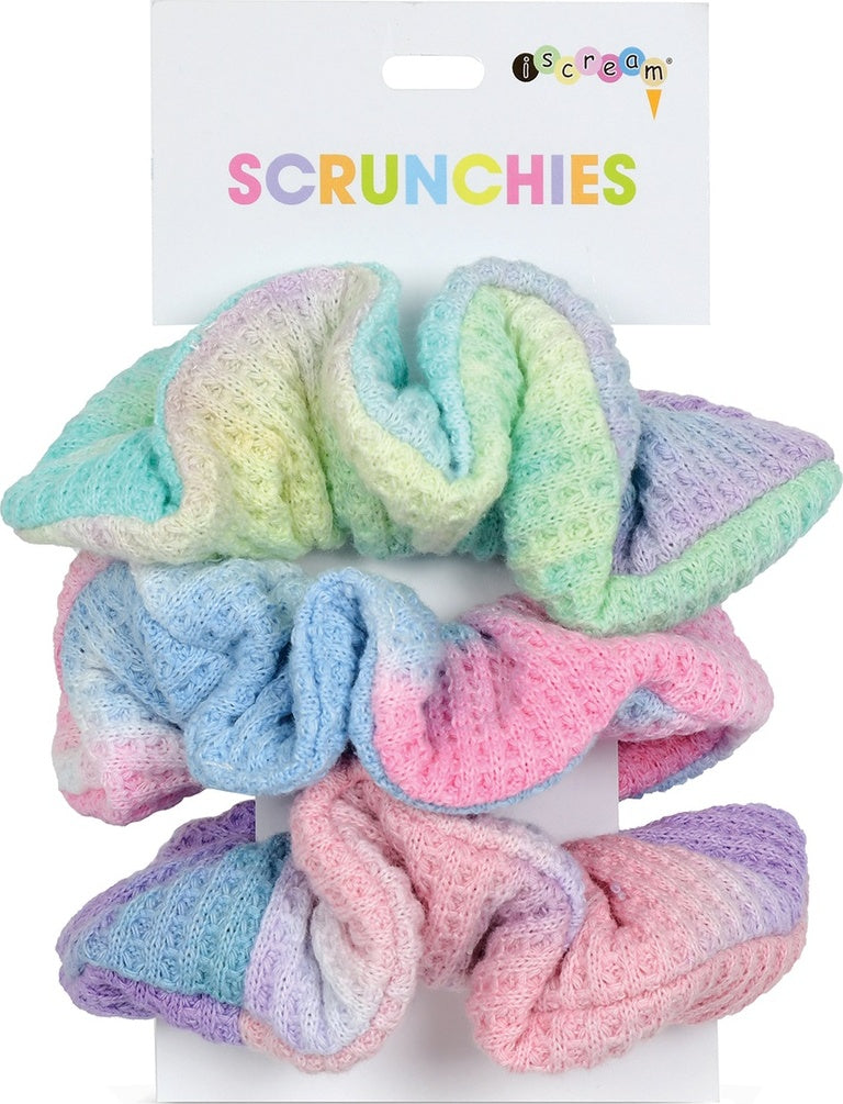 Tie dye waffle textured scrunchie set from iScream fashion collection