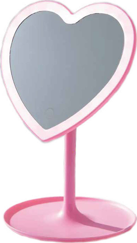 Heart Vanity Mirror with adorable heart shape for kids' grooming and dress-up