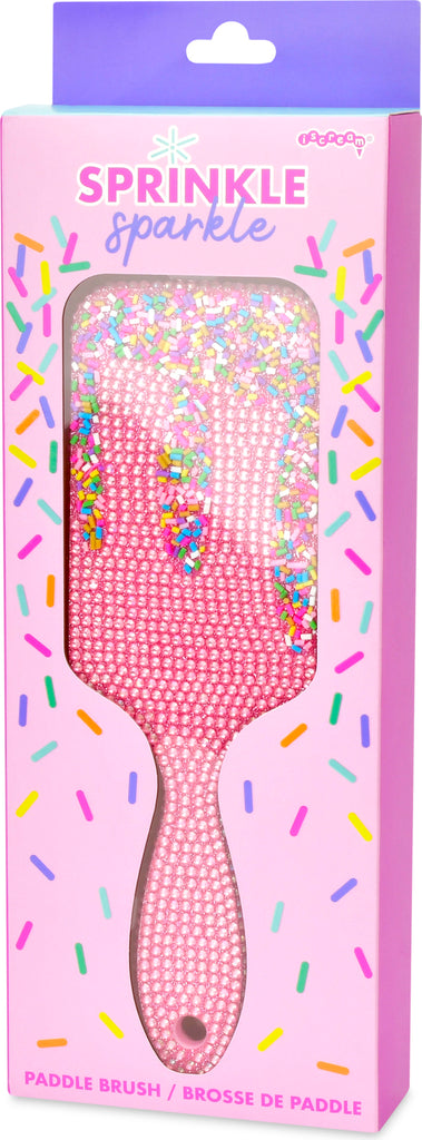Sprinkle Sparkle Paddlebrush with glittery design for stylish hair brushing