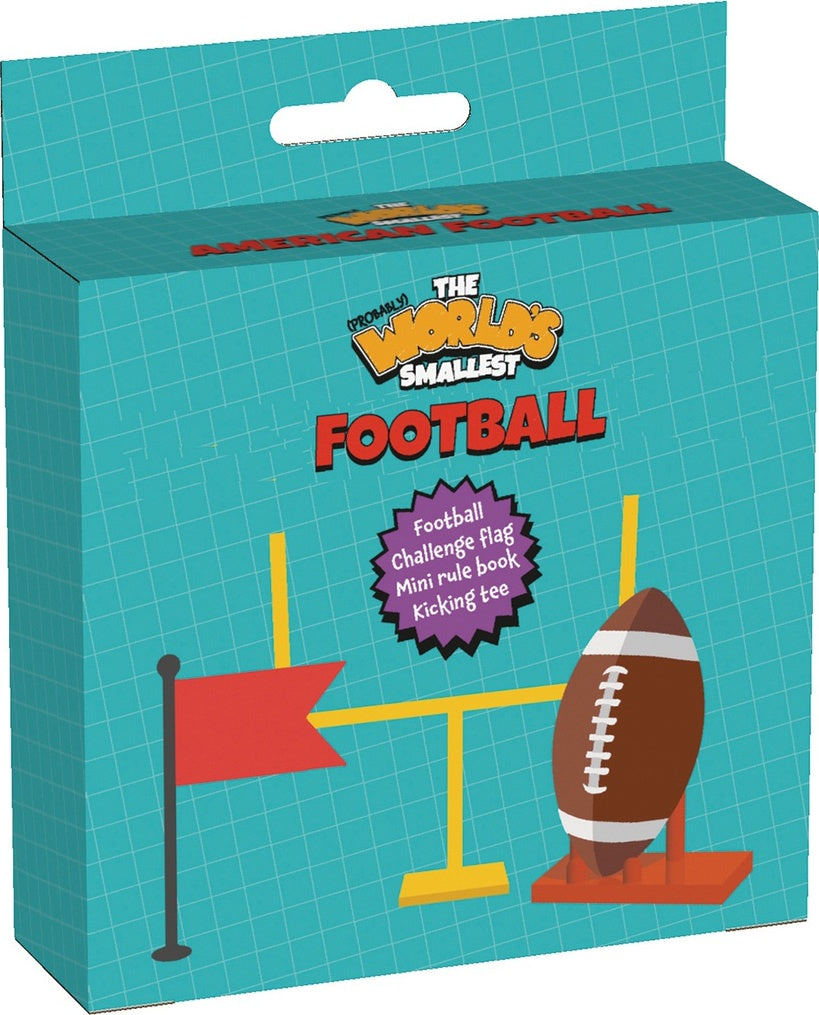 Probably the World's Smallest Football miniature toy in classic brown football design