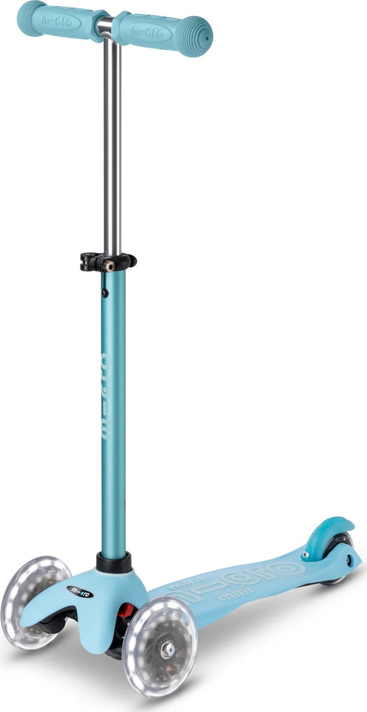 Micro Mini2Grow LED Scooter Blue with LED wheels and adjustable features