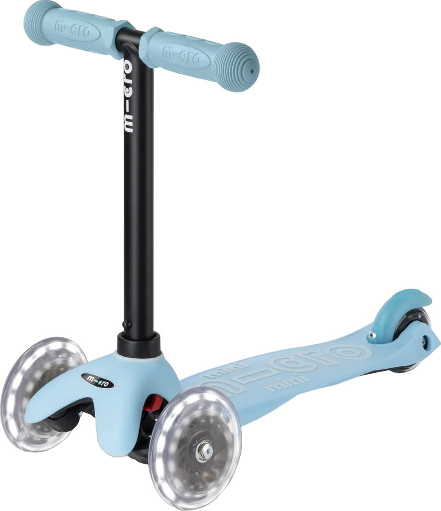 Micro Mini2Grow LED Scooter Blue with LED wheels and adjustable features