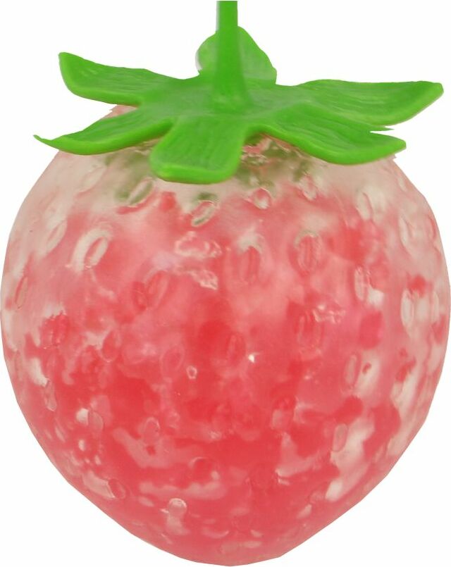 Squeezy Bead Strawberries filled with beads for satisfying squeeze and stretch fidget play