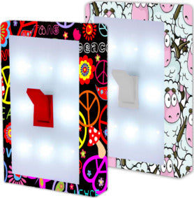 Switch Night Light with 8 LED lights, battery-operated peel and stick design with on/off switch for children's rooms