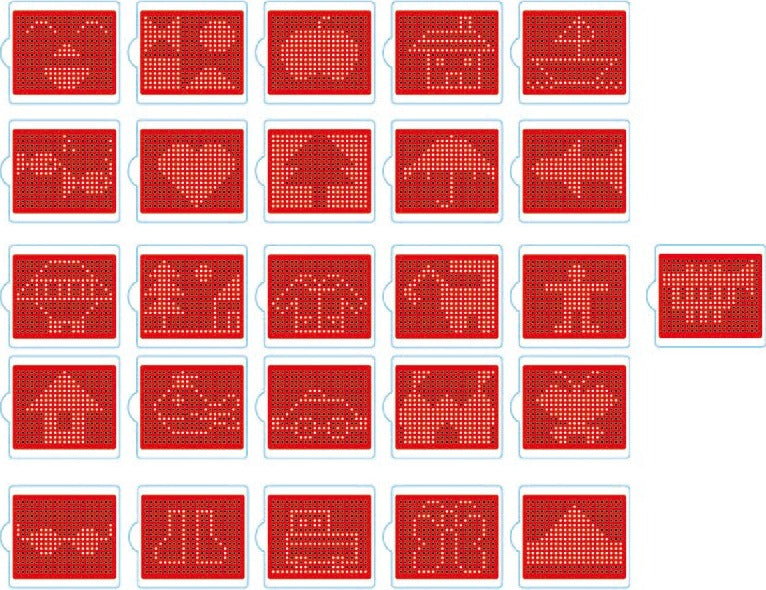 Mag Pad Drawing Board in red with magnetic stylus for mess-free creative drawing