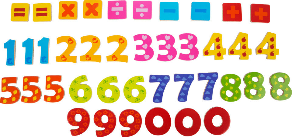 Colourful Magnetic Numbers set with bright numeric magnets for math learning and play