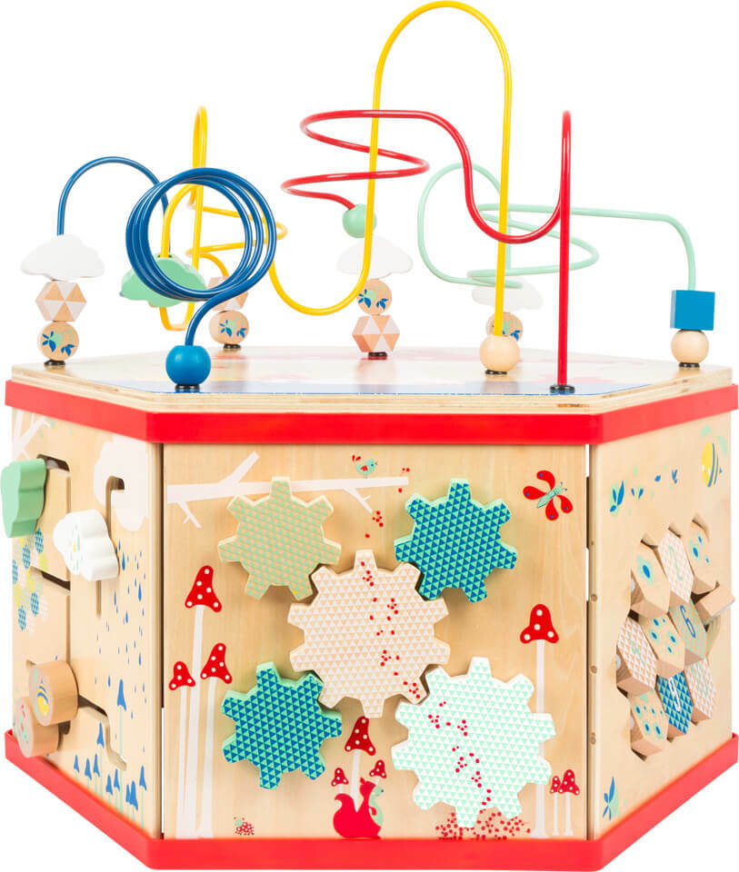 Motor Skills Cube XL Move it! with multiple activities for developing fine motor skills