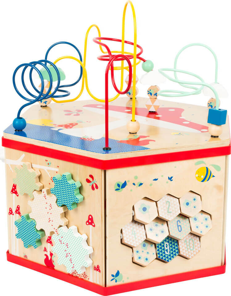Motor Skills Cube XL Move it! with multiple activities for developing fine motor skills