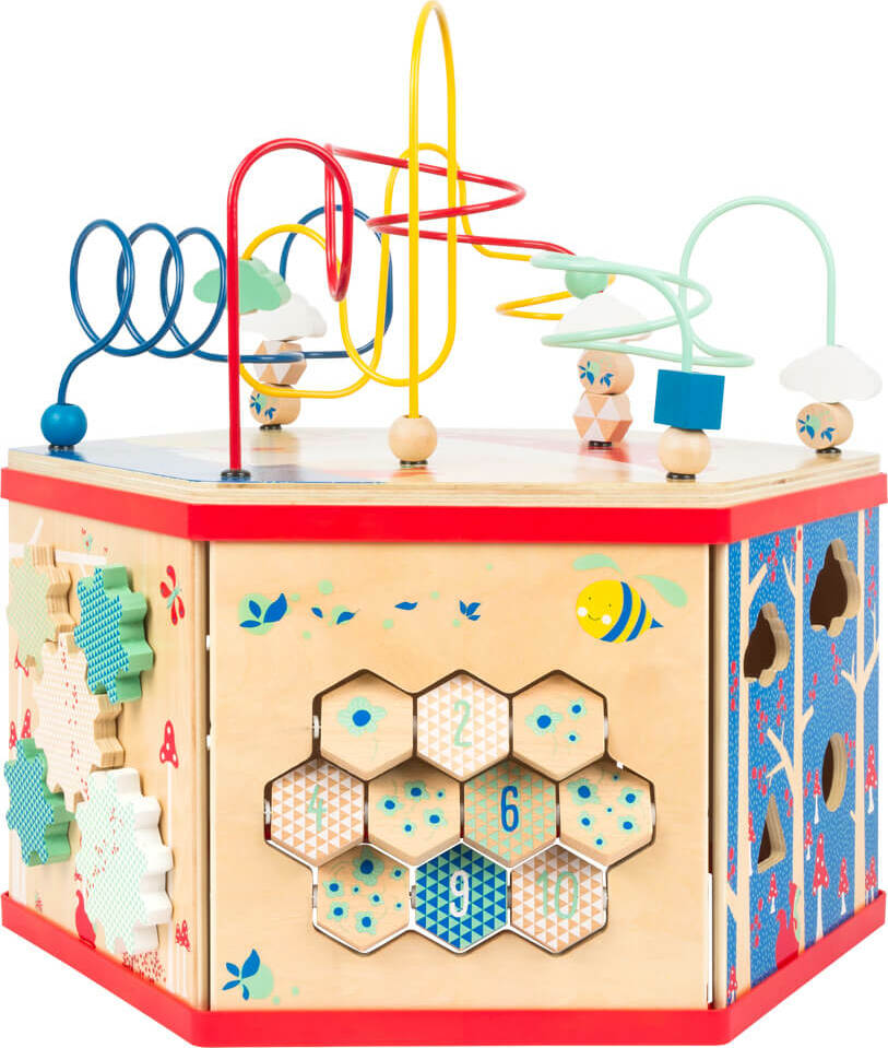 Motor Skills Cube XL Move it! with multiple activities for developing fine motor skills