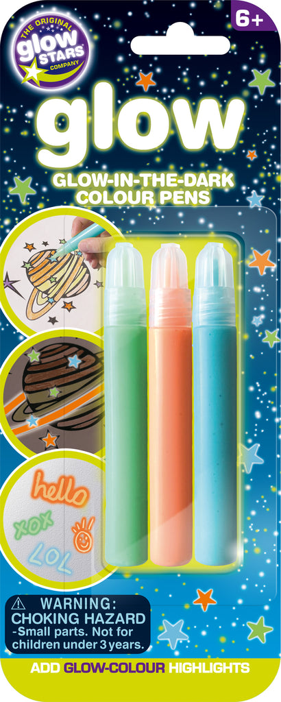 Glow-in-the-dark color pens set of 3 by Legler USA Small Foot for creative writing and drawing