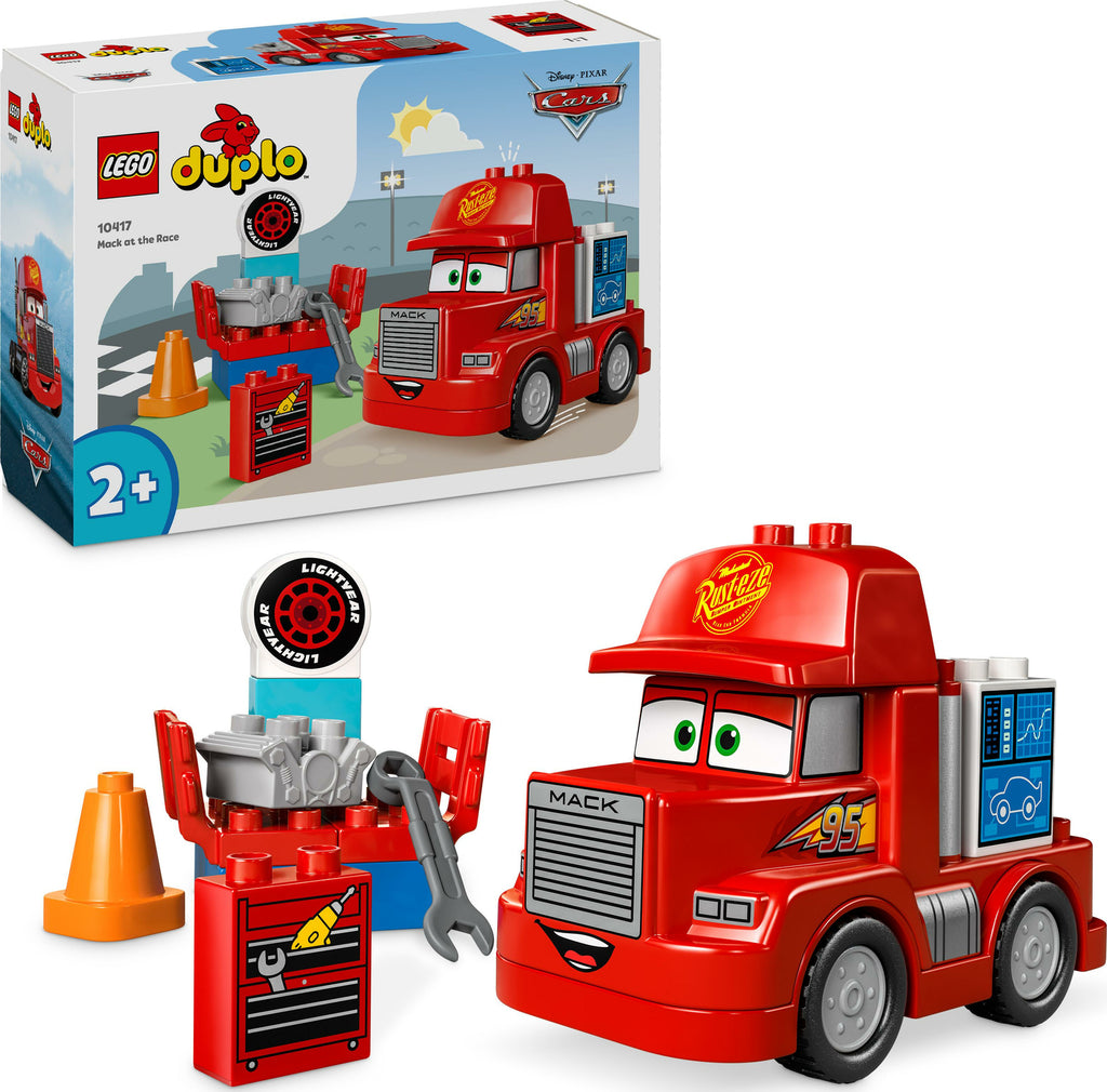 LEGO DUPLO Disney and Pixar’s Cars Mack at the Race red truck toy for toddlers