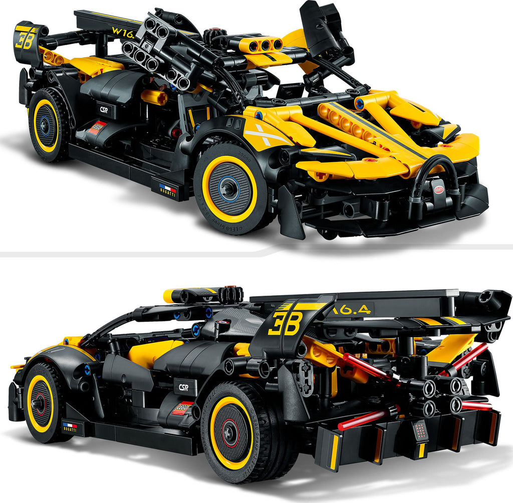 LEGO Technic Bugatti Bolide 42151 building set with 905 pieces, working W16 engine and scissor doors