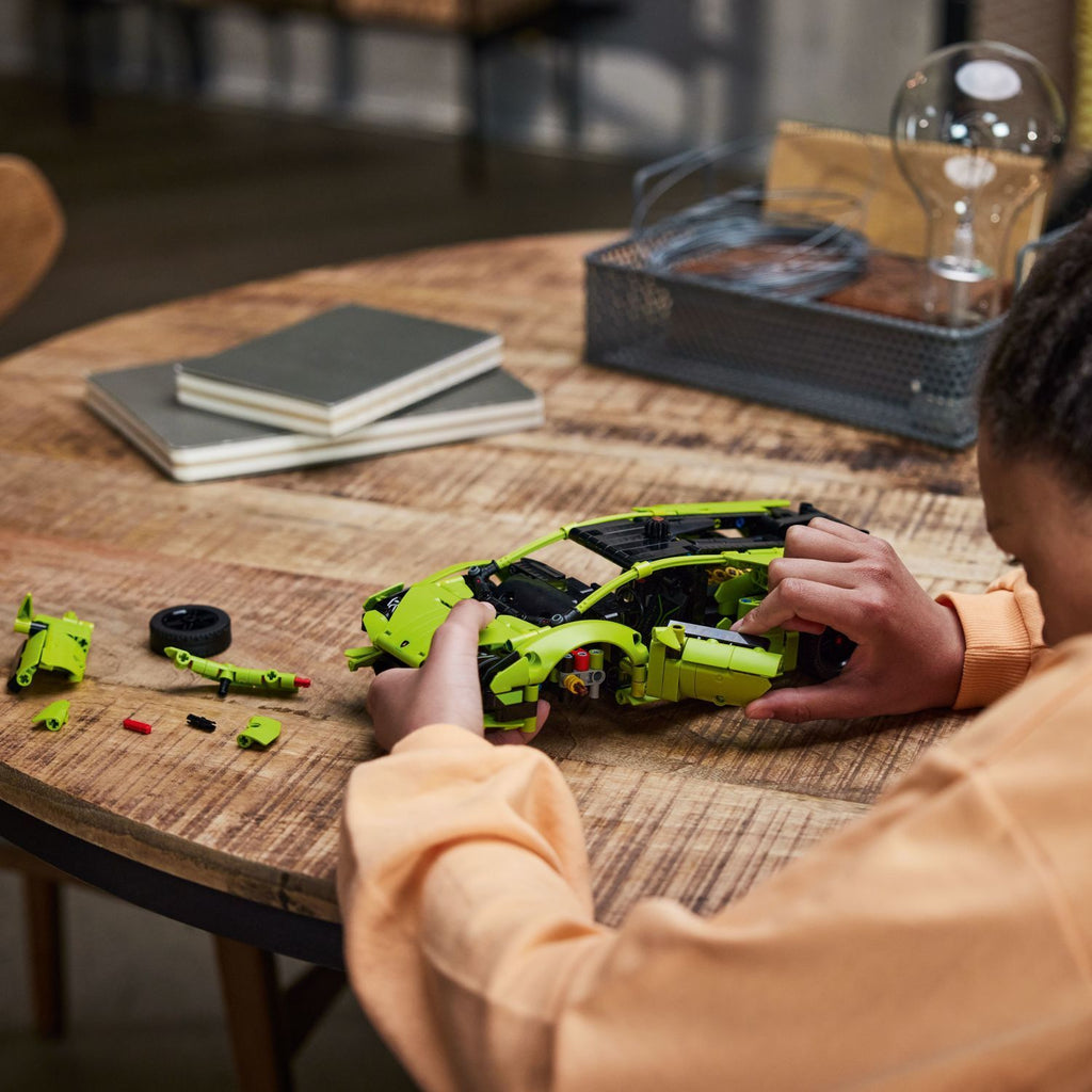 LEGO Technic Lamborghini Huracán Tecnica detailed supercar building set