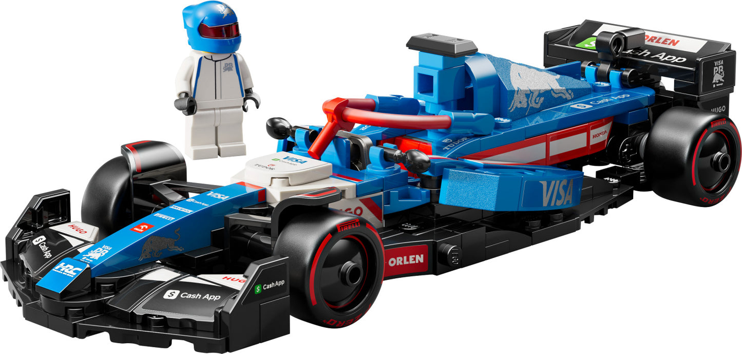LEGO Speed Champions Visa Cash App RB VCARB 01 F1 race car 77246 with driver minifigure and authentic 2024 Formula 1 details