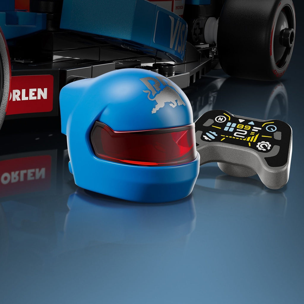 LEGO Speed Champions Visa Cash App RB VCARB 01 F1 race car 77246 with driver minifigure and authentic 2024 Formula 1 details