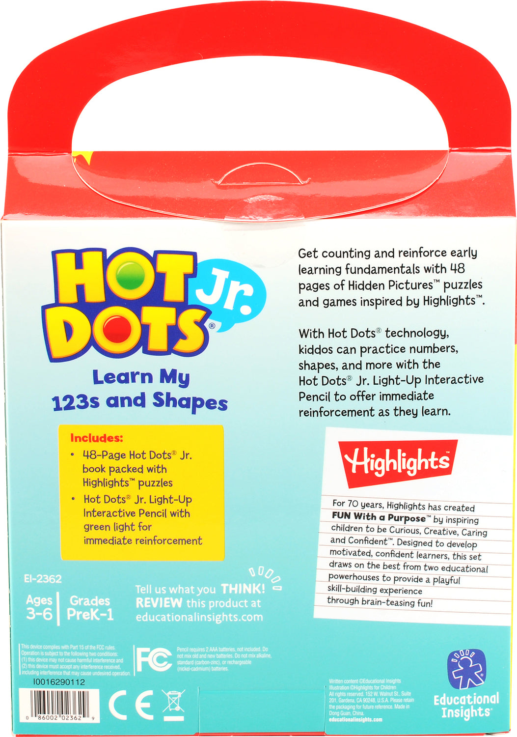 Hot Dots Learn My 123&shapes