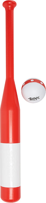 Junk Ball T-Ball Bat and Ball Set with lightweight bat and soft foam ball for kids baseball practice