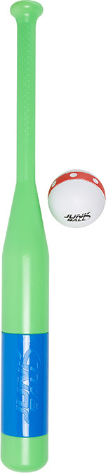 Junk Ball T-Ball Bat and Ball Set with lightweight bat and soft foam ball for kids baseball practice