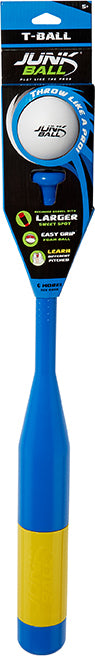 Junk Ball T-Ball Bat and Ball Set with lightweight bat and soft foam ball for kids baseball practice