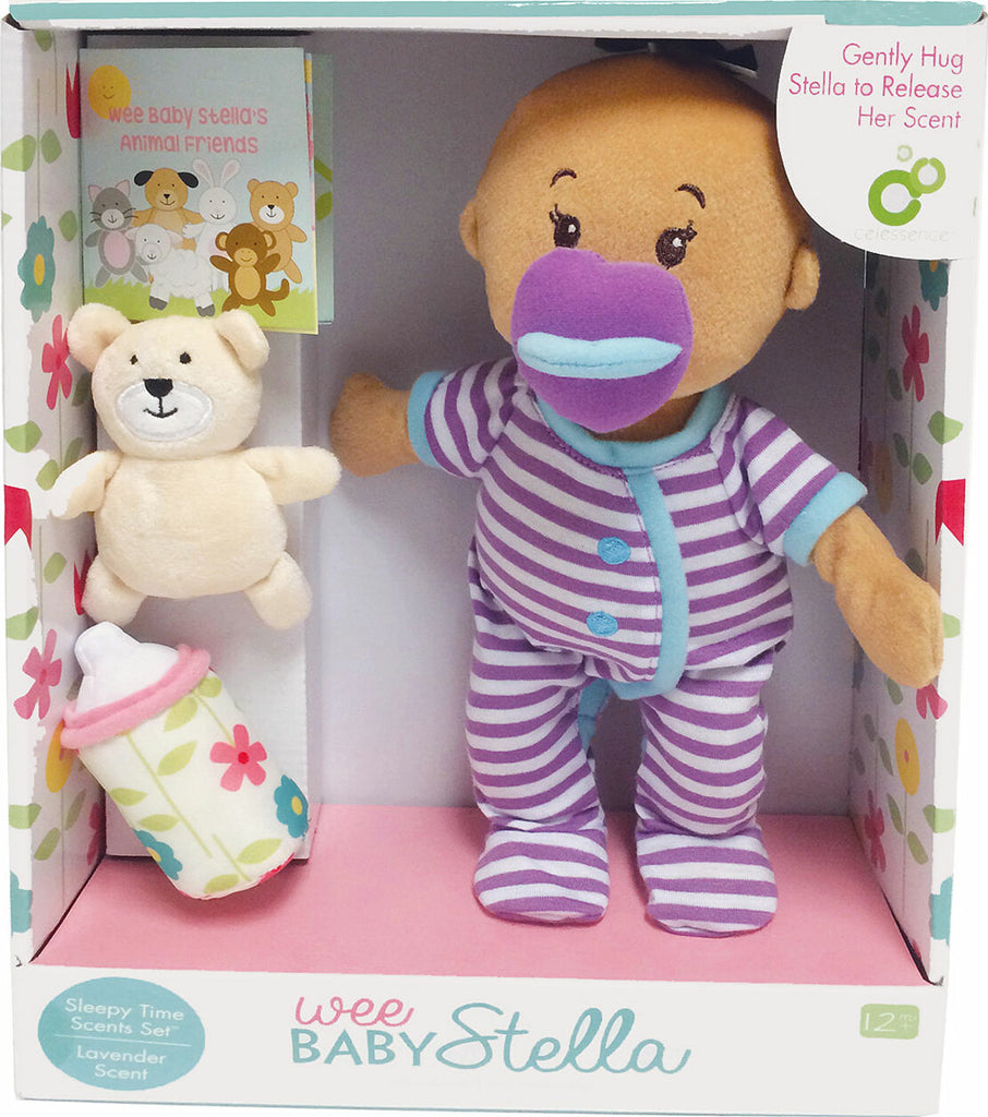 Wee Baby Stella Beige Sleep Time Scents Set with calming scented accessories for nurturing bedtime play