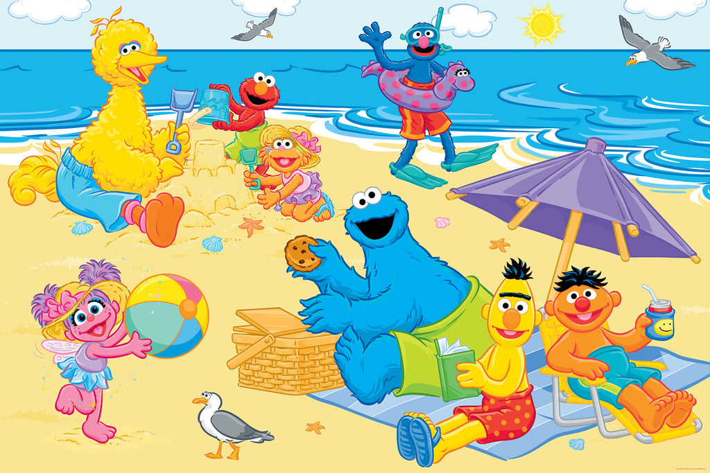 Sesame Street - Fun in The Sun 24 Piece Floor Puzzle