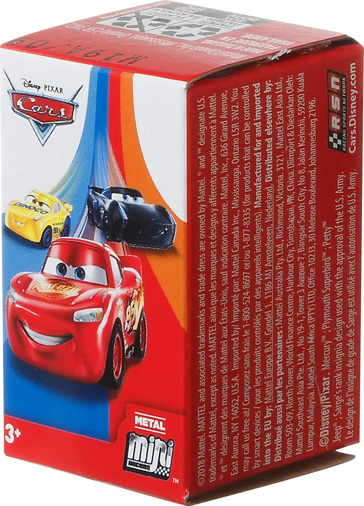 Disney Pixar Cars Mini assorted - Mattel collectible mini cars featuring beloved characters from the Cars movie franchise