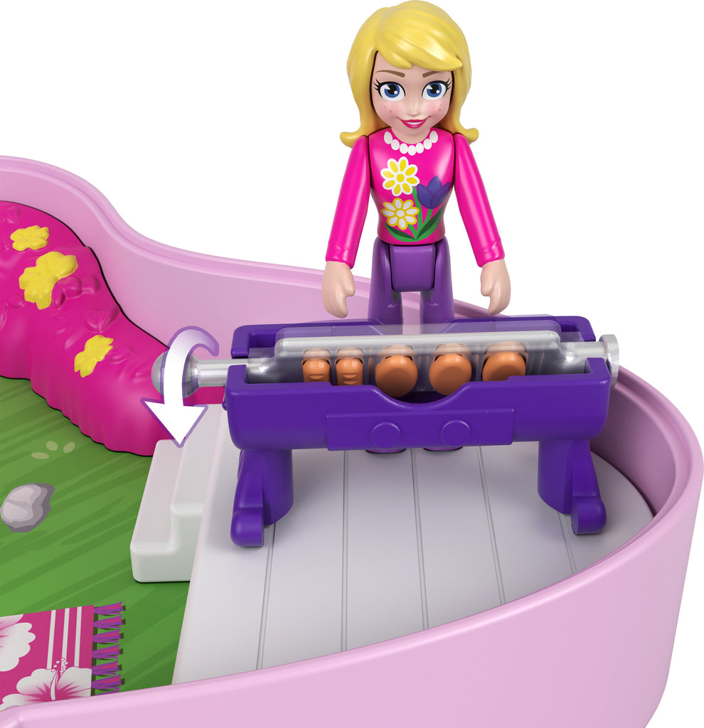 Polly Pocket butterfly compact with micro doll and butterfly garden theme with hidden surprises