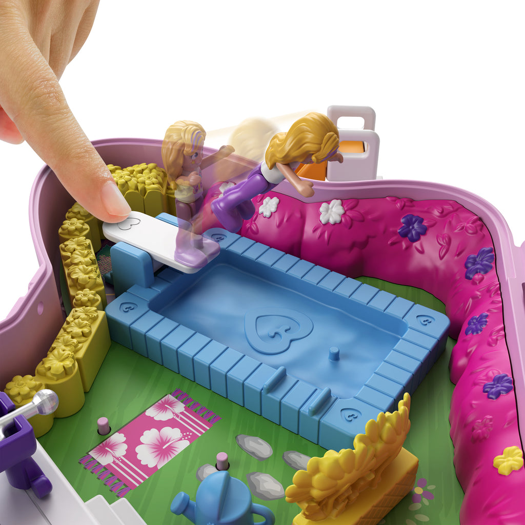 Polly Pocket butterfly compact with micro doll and butterfly garden theme with hidden surprises