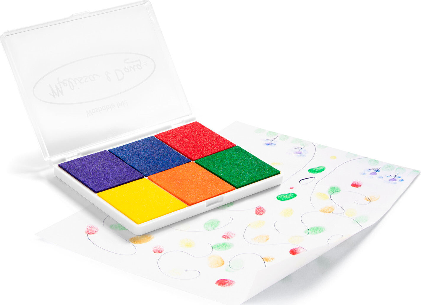 Rainbow Stamp Pad with multiple vibrant colors for creative stamping projects and colorful artwork