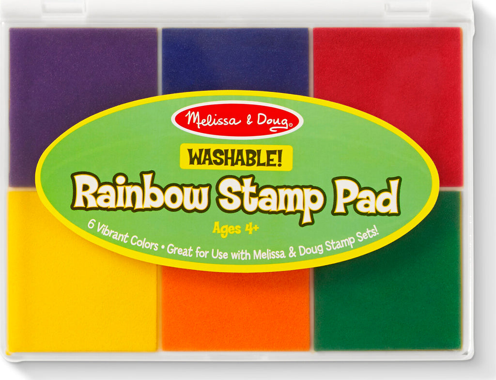 Rainbow Stamp Pad with multiple vibrant colors for creative stamping projects and colorful artwork