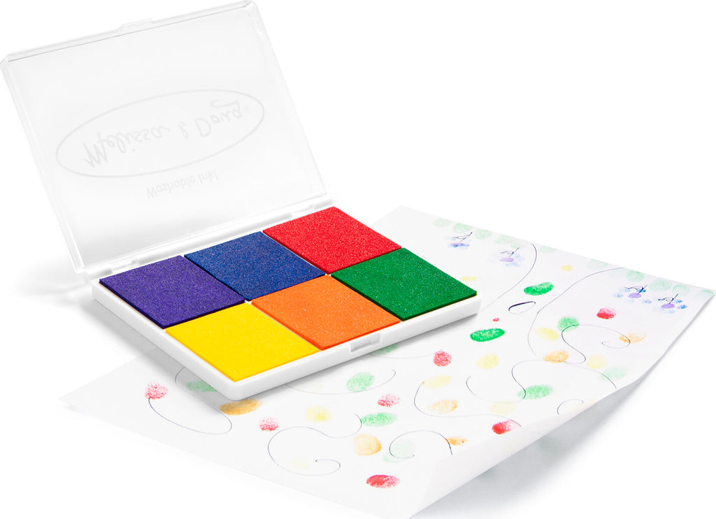 Rainbow Stamp Pad with multiple vibrant colors for creative stamping projects and colorful artwork