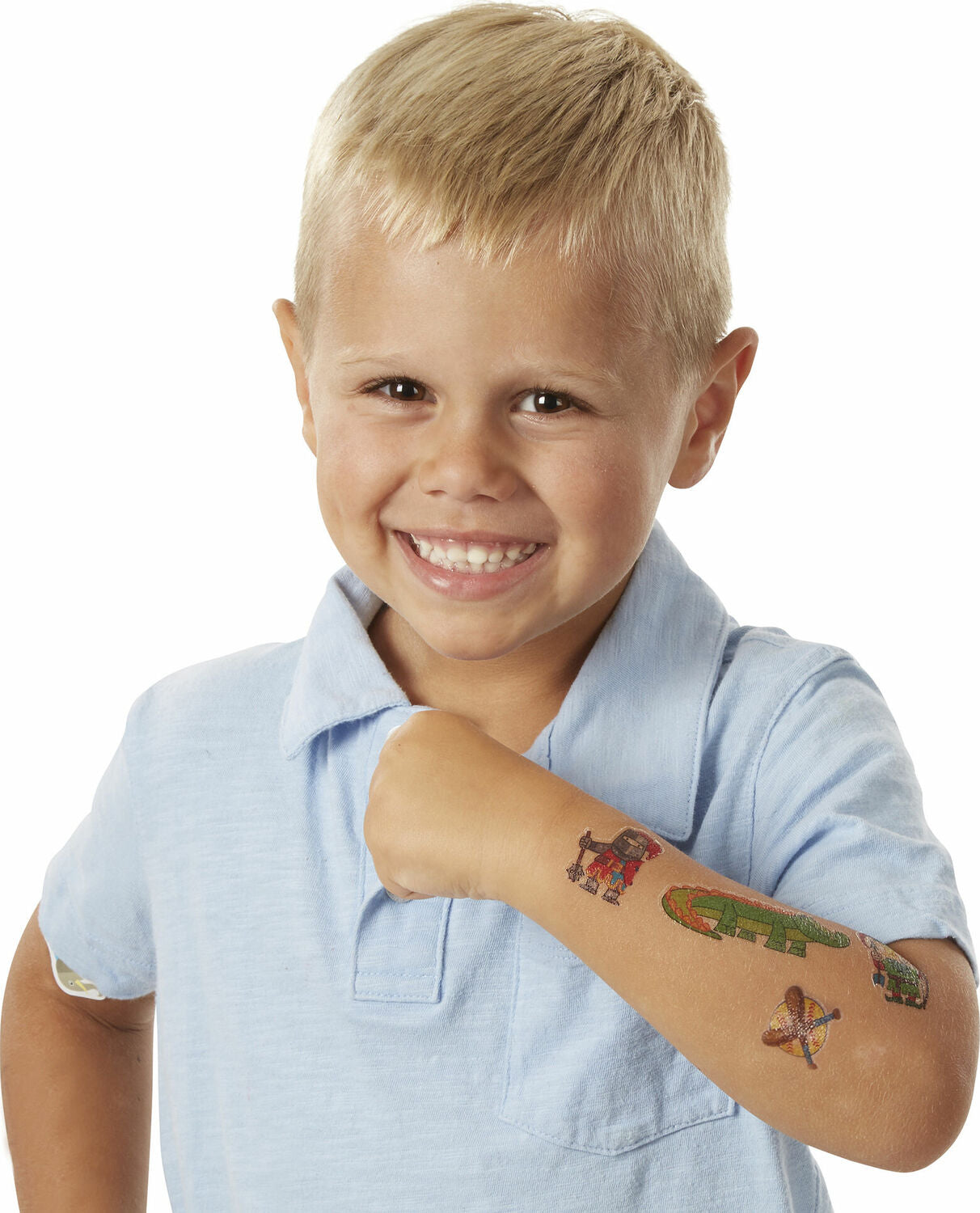 My First Temporary Tattoos featuring 100+ kid-friendly designs with adventure, creatures, and sports themes