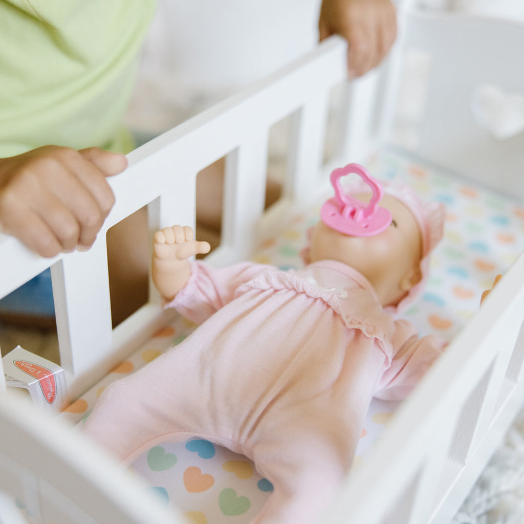 Mine to Love Jenna 12 inch baby doll with realistic features for nurturing play and caregiving practice